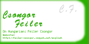 csongor feiler business card